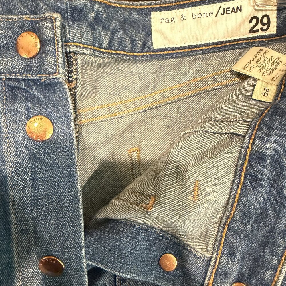Never Worn Rag & Bone jean Santa Cruz Denim Mini Skirt Summer Festival Size 29 - Picture 4 of 11